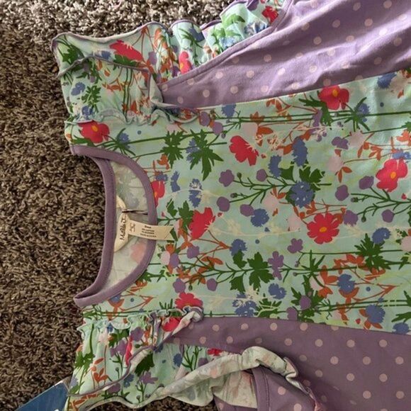 MATILDA Jane size 4 spring flowers‎ dress lets go together girls purple. - Picture 2 of 2